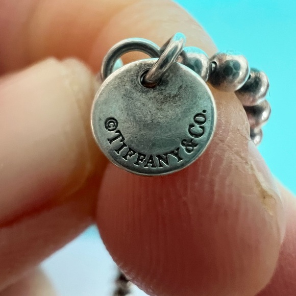 🔴Authentic Tiffany & Co. Sterling Silver RTT Heart Pendent Tag Bead Necklace🔴 - Picture 7 of 11